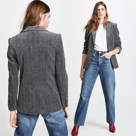 Frame herringbone blazer grey and black - Picture 2 of 7